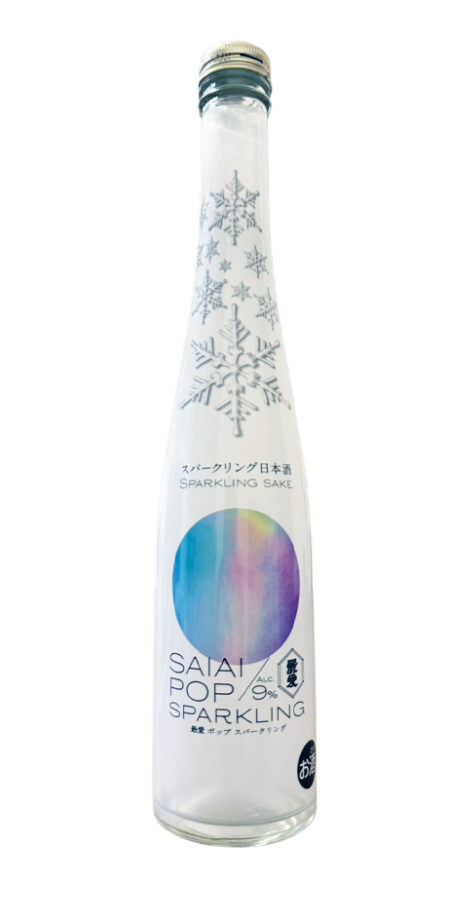 SAIAI POP SPARKLING Japanese Sake (300ml x 6 Glass Bottles Set)