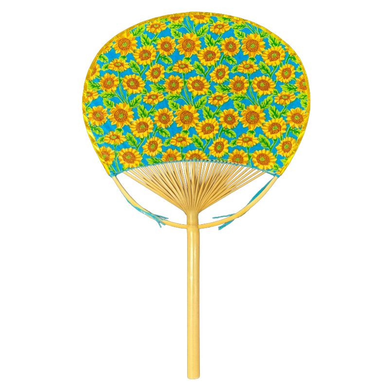 Assorted Set of 10 Traditional Japanese Marugame Uchiwa Bamboo Fans from Kagawa, Japan