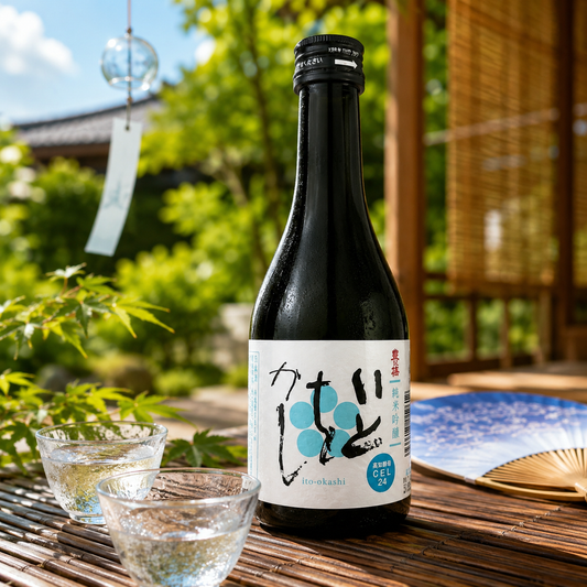 [2-Bottle Gift Set] Ito-okashi Junmai Ginjo Award-Winning Fruity Japanese Sake 300ml x 2