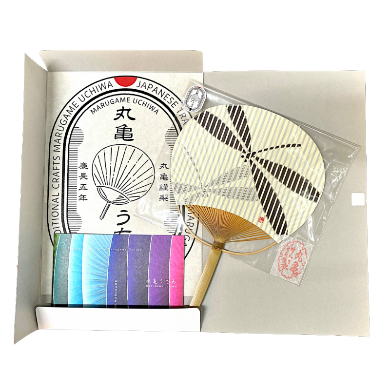 Marugame Uchiwa Fan: Toutsuki Shape (Dragonfly) Handcrafted Kagawa Bamboo & Washi Fan
