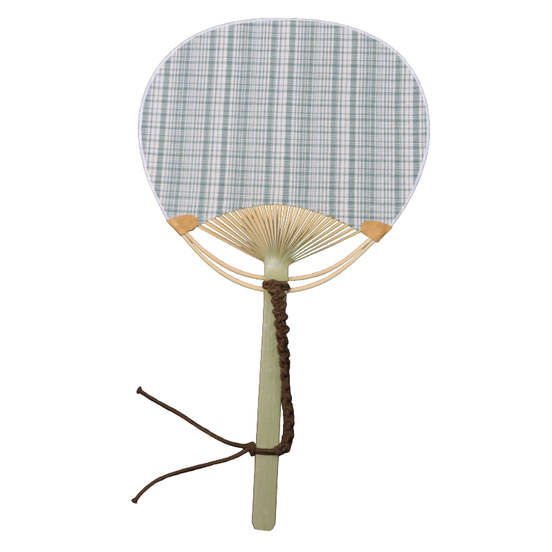 Handcrafted Marugame Uchiwa Fan (Bota-Ori Waffle Weave Cotton) Authentic Kagawa Materials & Artisanship