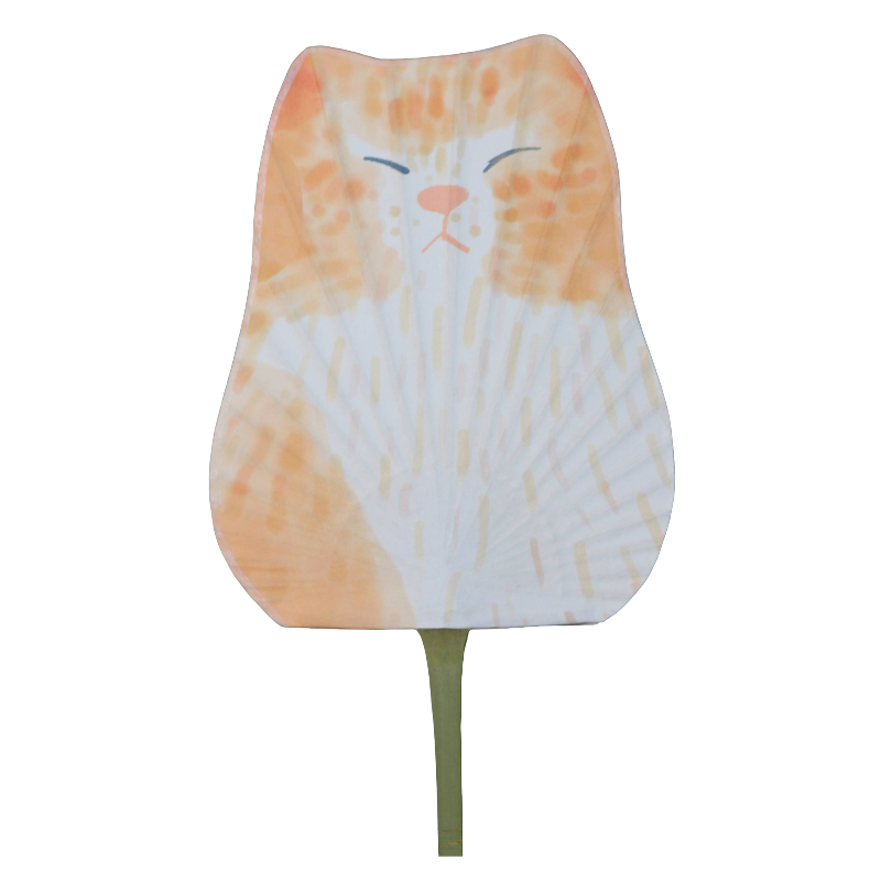 Marugame Uchiwa Fan Set of 3 (Ginger Cat Edition)