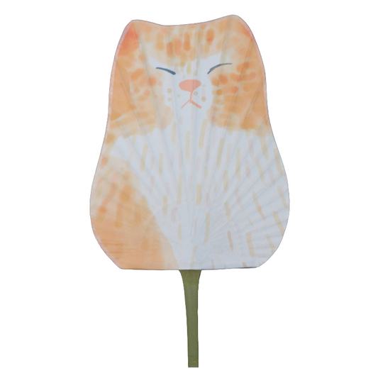 Marugame Uchiwa Fan Set of 3 (Ginger Cat Edition)