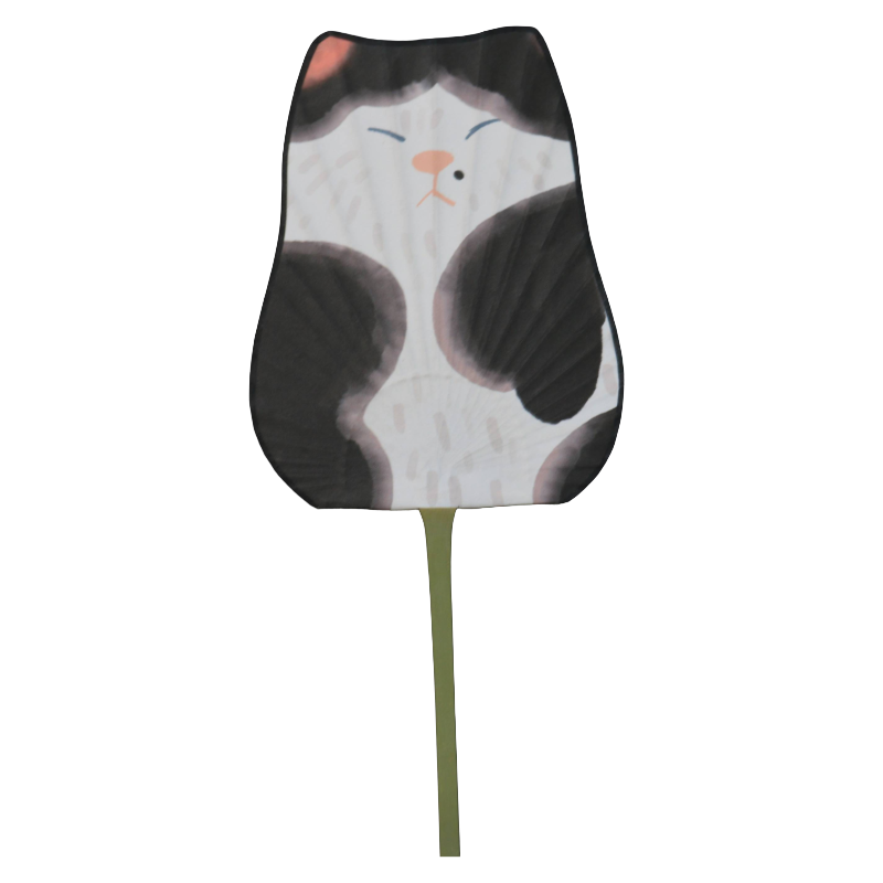 Marugame Uchiwa Fan Set of 3 (Tuxedo Cat Edition)