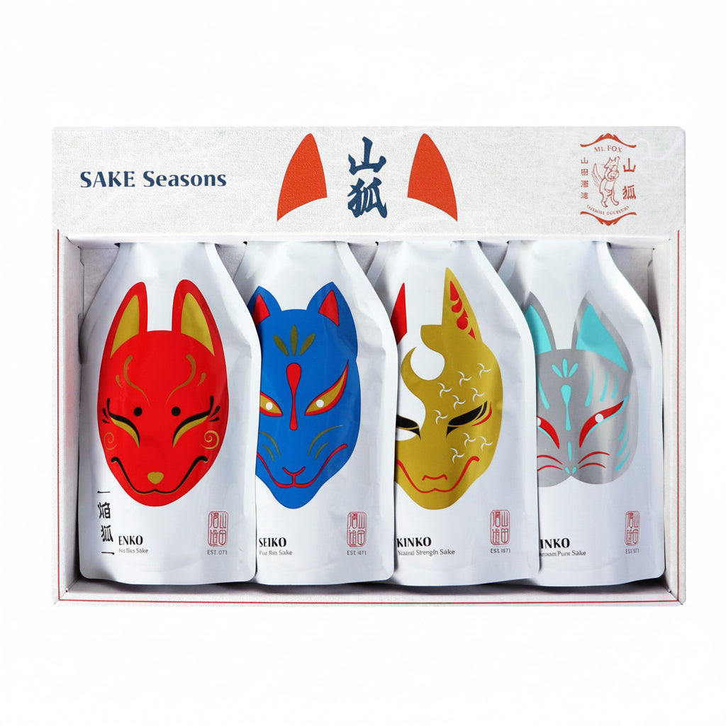 YAMAKITSUNE Four Seasonal Sakes Series (200ml x 4 pouches BOX)