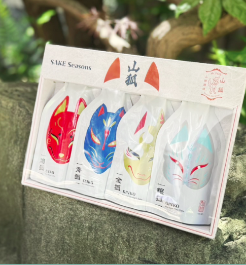 YAMAKITSUNE Four Seasonal Sakes Series (200ml x 4 pouches BOX)