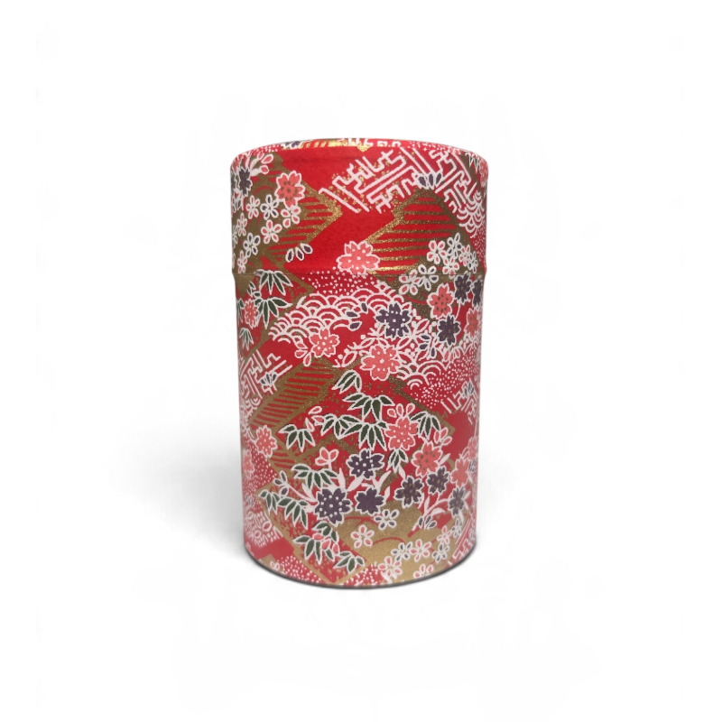 Matcha from Japan – Traditional Japanese Washi Canister | Red | 10g