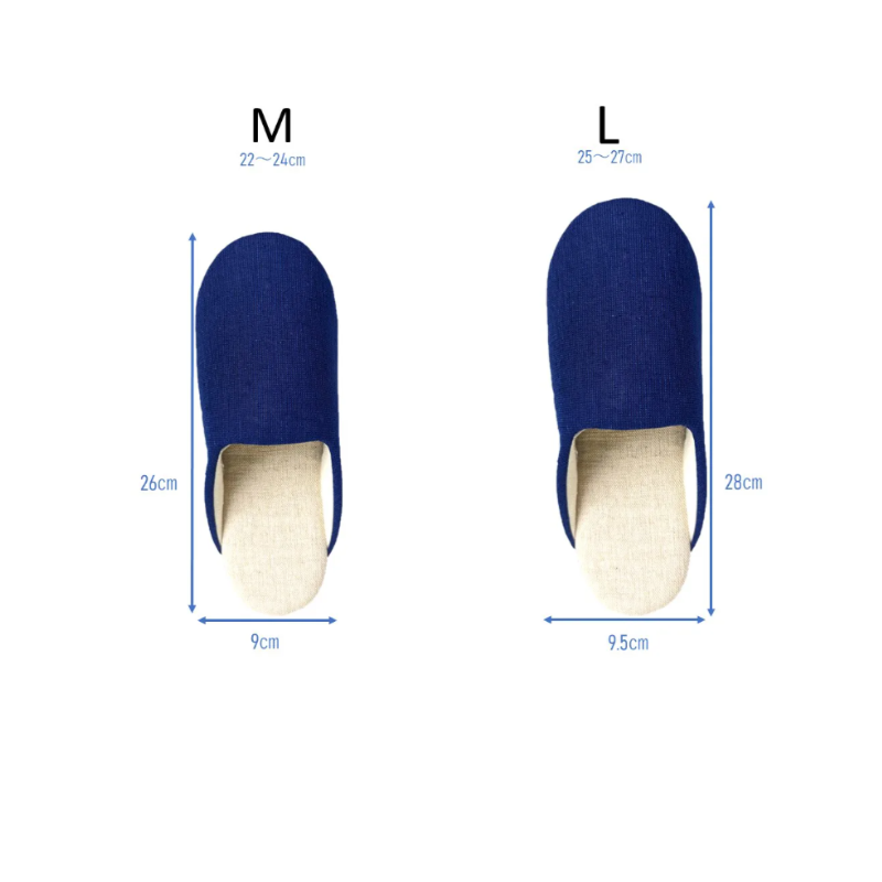 [Large Size]Traditional Indigo-Dyed Soft Slippers — Artisanal Craft & Breathable Comfort