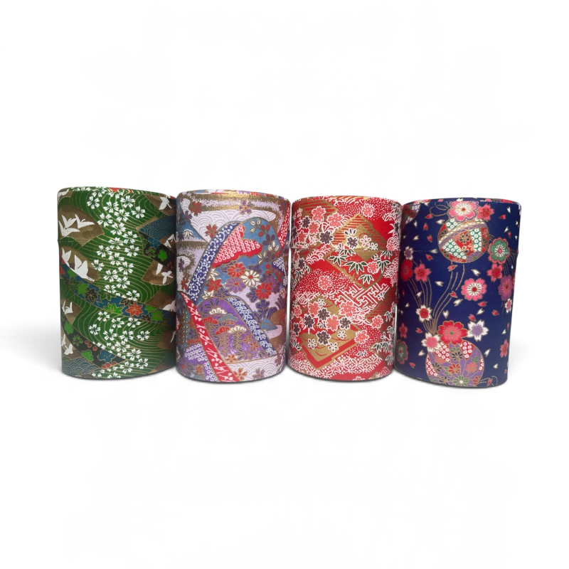Matcha from Japan – Traditional Japanese Washi Canisters | 4-Piece Set | 40g