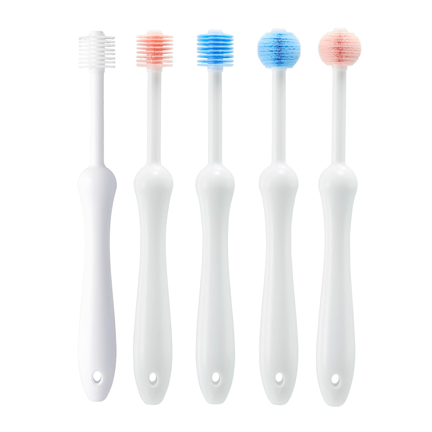 OAO 360° Kids Toothbrush Set – 5-Pack (2 Styles) | Made in Japan Training Brush for Ages 3-7