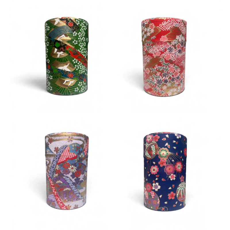 Matcha from Japan – Traditional Japanese Washi Canisters | 4-Piece Set | 40g