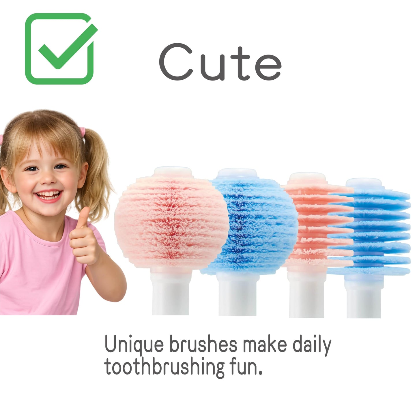 OAO 360° Kids Toothbrush Set – 5-Pack (2 Styles) | Made in Japan Training Brush for Ages 3-7