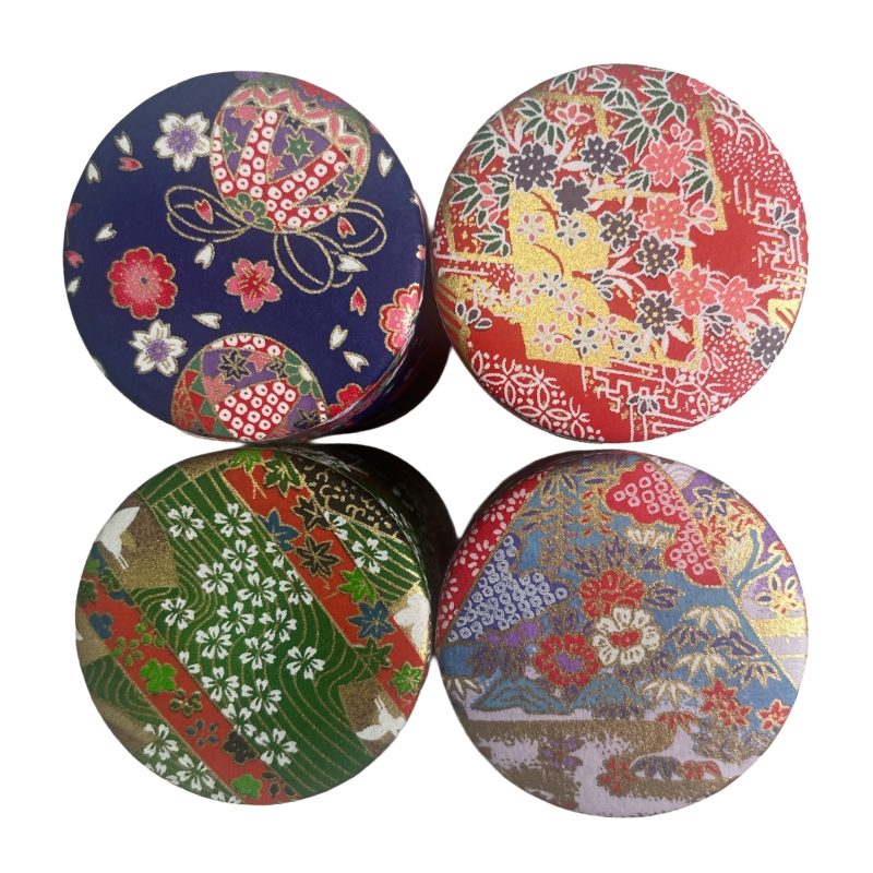 Matcha from Japan – Traditional Japanese Washi Canisters | 4-Piece Set | 40g