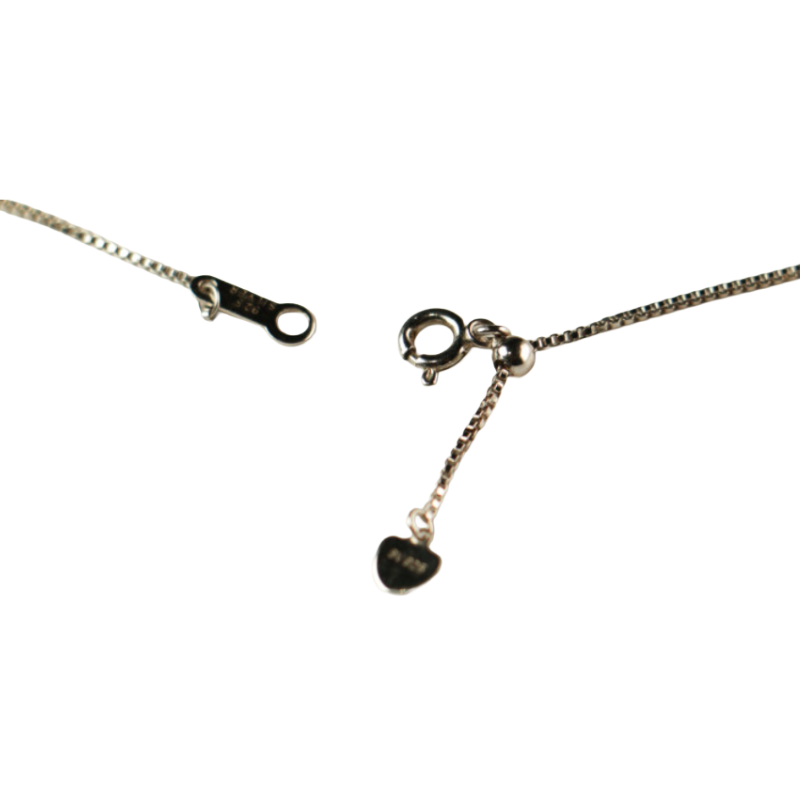 Single Japanese Baroque Pearl Necklace with Adjustable Silver Chain (9 mm)  - Natural High-Luster Cultured Akoya Pearl Jewelry Handcrafted in Ainan, Ehime