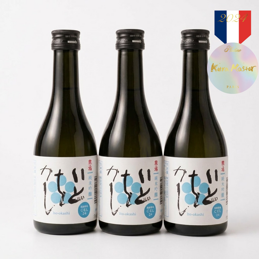 [3-Bottle Gift Set] Ito-okashi Junmai Ginjo Award-Winning Fruity Japanese Sake 300ml x 3